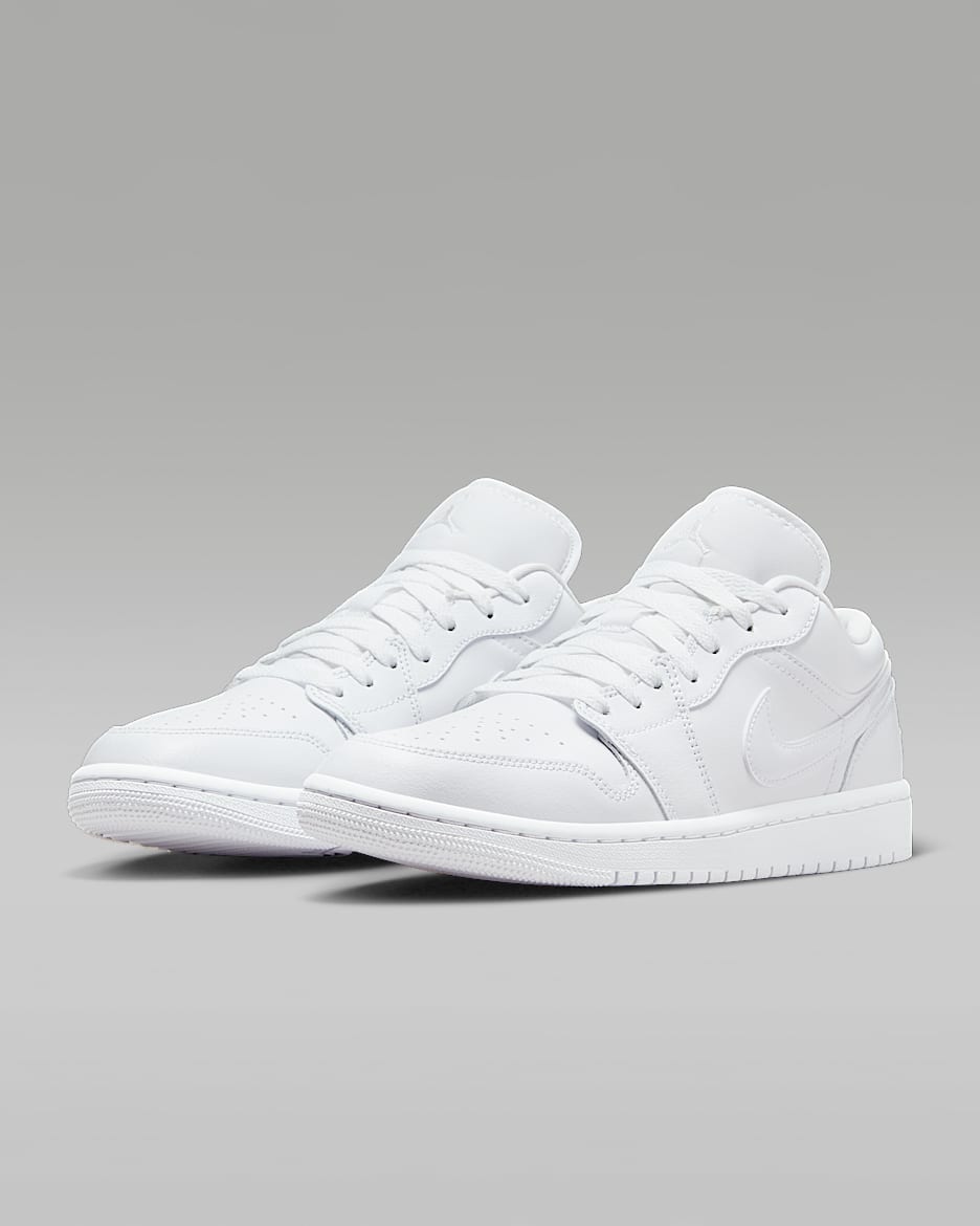 Jordan 1 white low cut deals